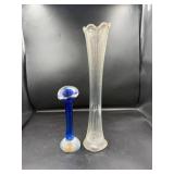 Two Assorted Glass Vases