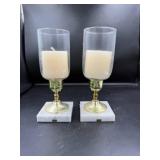 Italian Marble Base Candle Holders