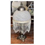 Table Lamp with Beaded Fringe Accent