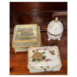 Three Decorative Jewelry Boxes