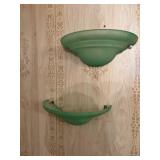 Green Glass Wall Sconces