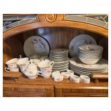 Dinnerware Set with Floral Pattern, 55+ Pieces