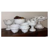 White Milk Glass Bowls