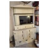 Farmhouse Style Entertainment Hutch With Storage