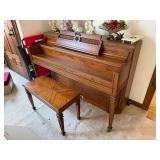 Lowrey Console Piano With Matching Bench
