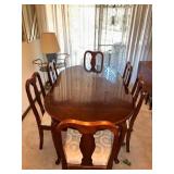 Wood Dining Table With Six Chairs
