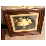 Framed Wilderness Deer Artwork by Lindberg