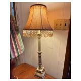 Decorative Table Lamp With Beaded Shade