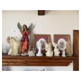 Angel Figurines and Framed Art