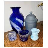 Blue Glass Decorative Items