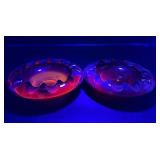 Cadmium Glass Ashtrays