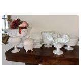 Milk Glass Pedestal Dishes