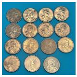 15 Sacagawea One Dollar Coins