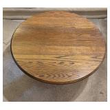 Round Wooden Pedestal Coffee Table