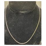 Sterling Silver 18' Necklace, 1.91g