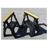 Pair of Plastic Folding Saw Horses