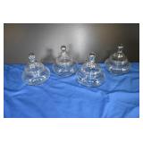 Set of 4 Small Glass Candy Dishes