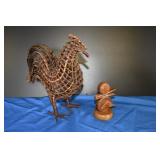 Wood Chicken & Duck Decor