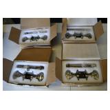 Set of 4 New Polished Nickel Glass Door Knobs
