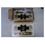 Pair of New Dark Bronze Glass Door Knobs