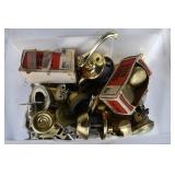 Small Tote of Brass Plated Door Knobs/Parts