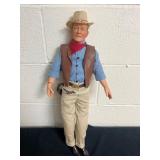 Vtg Cowboy Action Figure with Hat 20.5''