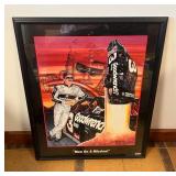 Framed Sam Bass Artwork, Man On A Mission 23''x29'