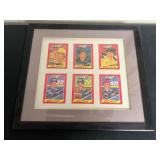 Framed NASCAR Trading Cards Display 15''x13.5''