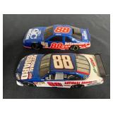 Two #88 Diecast Race Cars 8.5''x3''x2.5''