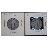 1926 US Standing Liberty Silver Quarters