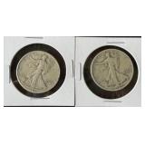 1943 & 1943-S Walking Liberty Silver Half Dollars