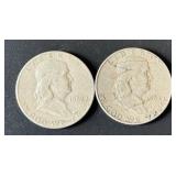 1952 & 1952-D Franklin Silver Half Dollars