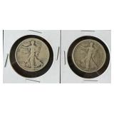 1934 & 1934-D Walking Liberty Silver Half Dollars