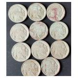 11pc Buffalo Nickels