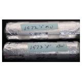 1972-S & 1973-S BU Lincoln Cent Rolls