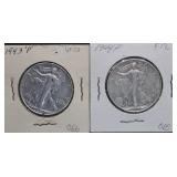1943-P & 1944-P Walking Liberty Silver Half Dollar
