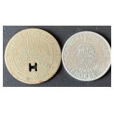 2pc Vintage Tokens