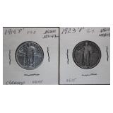 1919-P & 1923-P Standing Liberty Silver Quarters