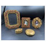 Decorated Frames and Boxes Set