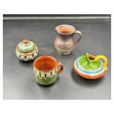 Four Handmade Ceramic Vessels