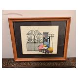 Framed Cross-Stitch Artwork, 14.5ï¿½11.5