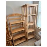 Two Wood Shelving Units