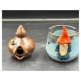Handcrafted Ceramic Gnome-Themed Pottery