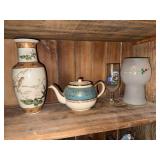 Decorative Vase, Teapot, Goblet, and Goblet Vase