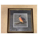Framed Kingfisher Artwork