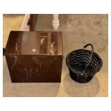 Metal Lockbox Without Key & Basket