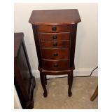 Wooden Jewelry Chest with 3 Drawers