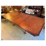 Wooden Dining Table with Two Leafs Included