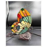 Tiffany-Style Stained Glass Butterfly Lamp