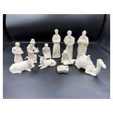 White Nativity Figurine Set, 11 Pieces